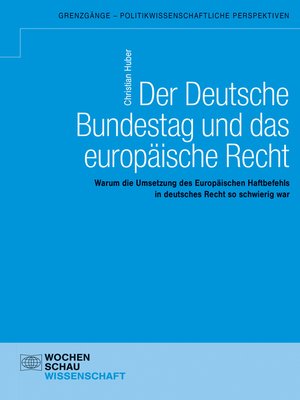 cover image of Der Deutsche Bundestag und das europäische Recht